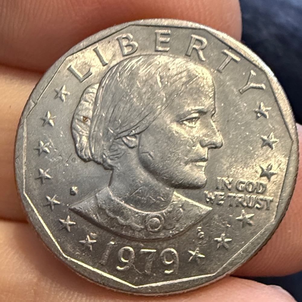 TWO—1979 Susan B Anthony dollar coin